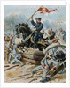 Illustration of Philip Henry Sheridan in Civil War Battle by Anonymous