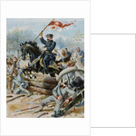 Illustration of Philip Henry Sheridan in Civil War Battle by Anonymous