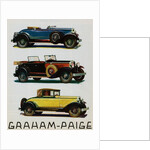 Advertisement for Graham-Paige Automobiles by Anonymous