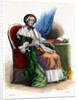 Hand-Tinted Engraving of Marie-Therese Rodet Geoffrin by Anonymous