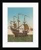 Large British Vessel on the Sea by Anonymous