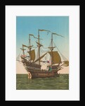 Large British Vessel on the Sea by Anonymous