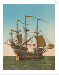 Large British Vessel on the Sea by Anonymous