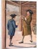 Illustration of Benjamin Franklin and Assistant Performing Lightning Experiment by Anonymous