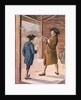 Illustration of Benjamin Franklin and Assistant Performing Lightning Experiment by Anonymous