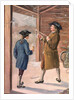 Illustration of Benjamin Franklin and Assistant Performing Lightning Experiment by Anonymous