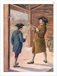 Illustration of Benjamin Franklin and Assistant Performing Lightning Experiment by Anonymous