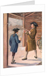 Illustration of Benjamin Franklin and Assistant Performing Lightning Experiment by Anonymous