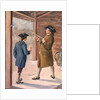 Illustration of Benjamin Franklin and Assistant Performing Lightning Experiment by Anonymous