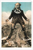 Depiction of Railroad Tycoons Pulling Strings to Train Activity by Anonymous
