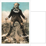 Depiction of Railroad Tycoons Pulling Strings to Train Activity by Anonymous