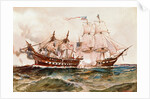 Military Vessels on the Ocean by Anonymous