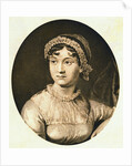 Detail of Portrait Engraving of Jane Austen by Anonymous