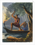 Indian Man Aiming Spear by Anonymous