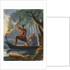 Indian Man Aiming Spear by Anonymous