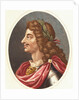 Illustrative Profile of Charles II as King of England by Anonymous