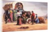 Wagon Train Party with Oxen by Anonymous