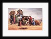 Wagon Train Party with Oxen by Anonymous
