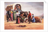 Wagon Train Party with Oxen by Anonymous