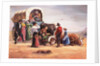 Wagon Train Party with Oxen by Anonymous
