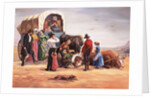 Wagon Train Party with Oxen by Anonymous