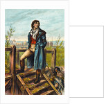 Man Climbing Gallows Scaffold by Anonymous