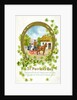 Family Riding In Carriage On Card by Anonymous