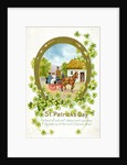 Family Riding In Carriage On Card by Anonymous