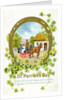Family Riding In Carriage On Card by Anonymous