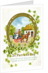 Family Riding In Carriage On Card by Anonymous