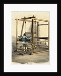 Man Working on Hand Weaving Loom by Anonymous