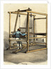 Man Working on Hand Weaving Loom by Anonymous