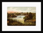 Lake and Bow Bridge in Central Park by Anonymous