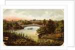 Lake and Bow Bridge in Central Park by Anonymous