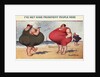 Overweight Men Smoking on the Beach by Anonymous