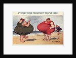 Overweight Men Smoking on the Beach by Anonymous