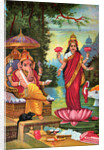 Hindu God Ganesha with Hindu Goddess Lakshmi by Anonymous