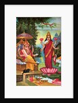 Hindu God Ganesha with Hindu Goddess Lakshmi by Anonymous
