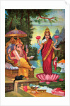 Hindu God Ganesha with Hindu Goddess Lakshmi by Anonymous