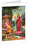Hindu God Ganesha with Hindu Goddess Lakshmi by Anonymous
