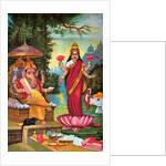 Hindu God Ganesha with Hindu Goddess Lakshmi by Anonymous