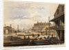 Men Working with Lumber Near East River Dock by Anonymous