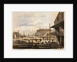 Men Working with Lumber Near East River Dock by Anonymous