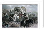 Engraving of Emigrants Crossing Plains by Anonymous