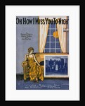 Theatrical Show Bill with Lonely Woman Reclining on a Sofa by Anonymous