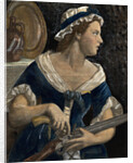 Painting of a Woman Loading a Rifle by Anonymous