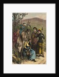 Phrenologist and Women on Mountain Trail by Anonymous