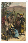 Phrenologist and Women on Mountain Trail by Anonymous