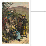 Phrenologist and Women on Mountain Trail by Anonymous