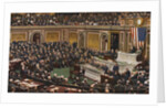 Woodrow Wilson Speaking to Congress in July Nineteen Eighteen by Anonymous